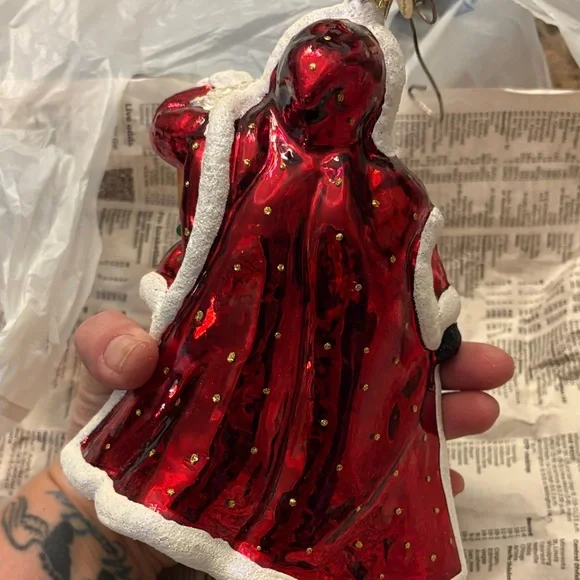 Christopher Radko Santa with Lantern Ornament - Red and Gold - Picture 4 of 6